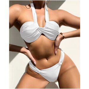 Twisted halter Top Cheeky Bikini Swim Beach